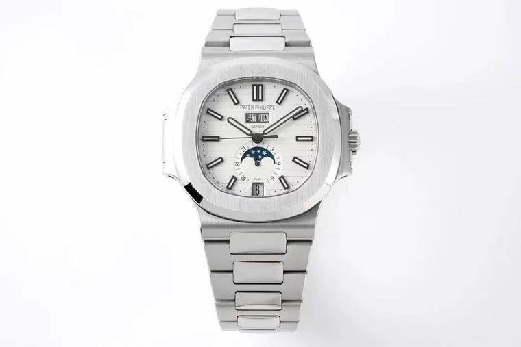 Patek Philippe Nautilus Silver Annual Calendar