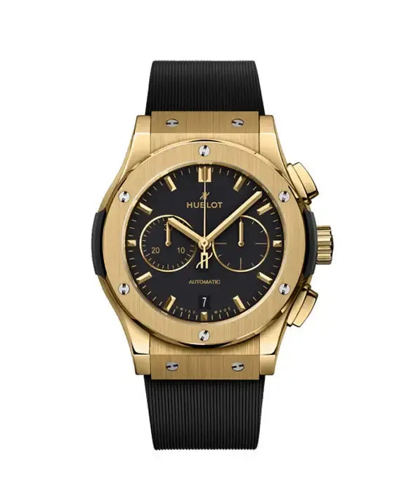 Hublot Classic Fusion Men Automatic Black Rubber Watch 541.VX.1130.RX