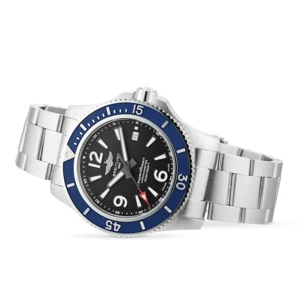 Breitling Superocean Men Automatic Black Stainless Steel Watch A173678A1B1A1