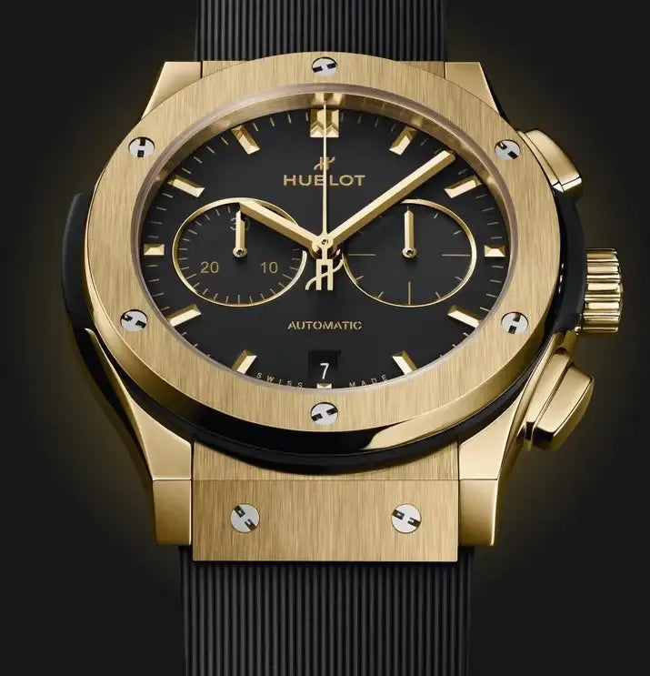 Hublot Classic Fusion Men Automatic Black Rubber Watch 541.VX.1130.RX