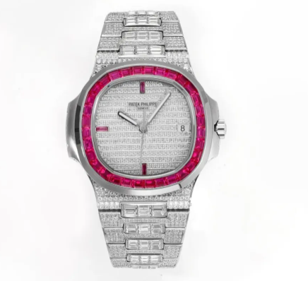 Patek Philippe White Gold Ruby Nautilus Watch